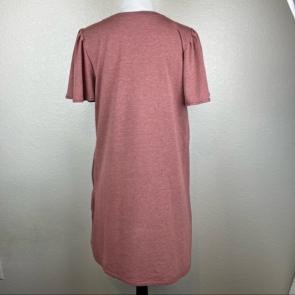 Mind Over Matter Mauve Pink Pocket Jersey Dress Large - Picture 5 of 11
